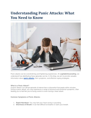 Understanding Panic Attacks: What You Need to Know