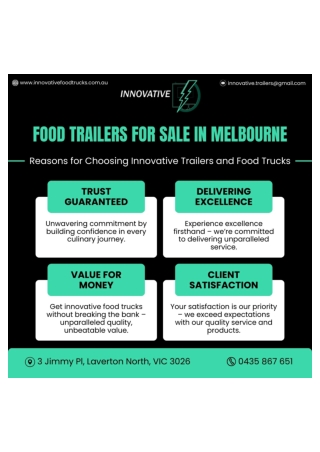 Food Trailers for Sale in Melbourne