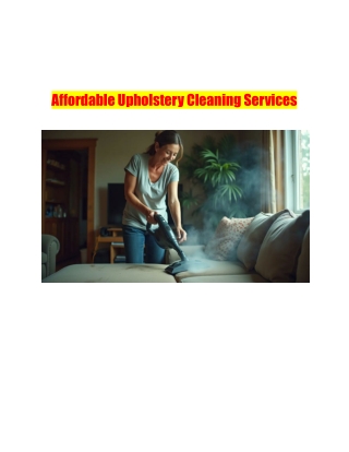 Affordable Upholstery Cleaning Services