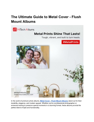 Metal Cover - Flush Mount Albums