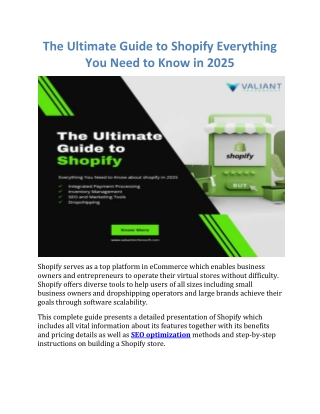 The Ultimate Guide to Shopify Everything You Need to Know in 2025