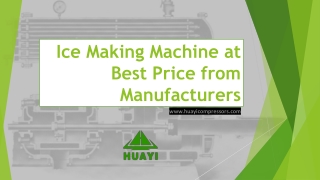 Ice Making Machine at Best Price from Manufacturers