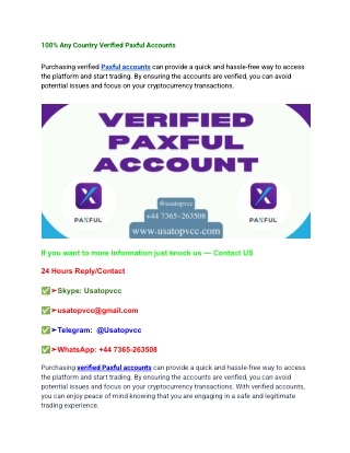 Top 12 Best site Verified Paxful Accounts In The World 2025