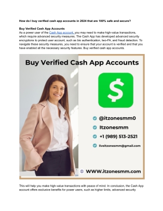 How do I buy verified cash app accounts in 2024 that are 100% safe and secure_