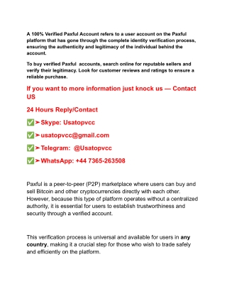 Top45 Best Site no 1 Sites To Buy Verified Paxful Accounts In this Year 2025