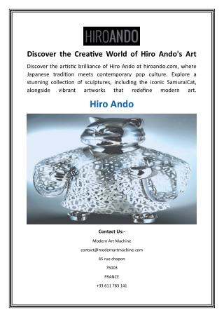 Discover the Creative World of Hiro Ando's Art