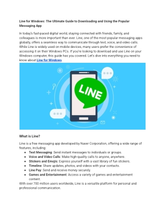 Line for Windows_ The Ultimate Guide to Downloading and Using the Popular Messaging App