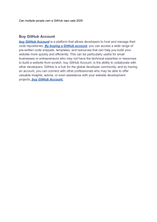 top 22 Site Buy GitHub Accounts 2025