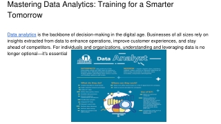 Mastering Data Analytics_ Training for a Smarter Tomorrow