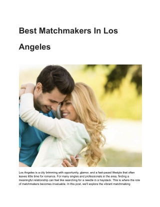 VIP Dating Agency in LA