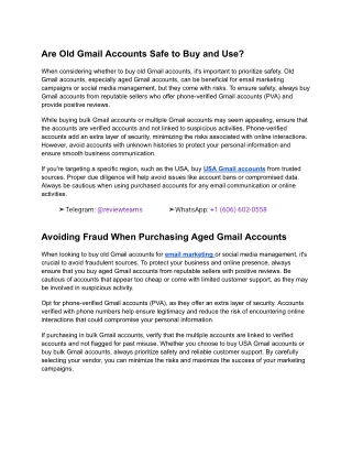 Are Old Gmail Accounts Safe to Buy and Use_