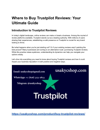 Top 24 Site To Buy Trustpilot Reviews In This Year 2025