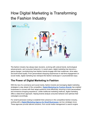 How Digital Marketing is Transforming the Fashion Industry