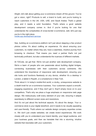 mobile app development services