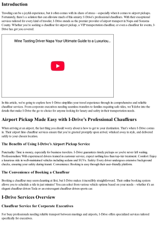 Airport Pickup Made Easy with I-Drive’s Professional Chauffeurs