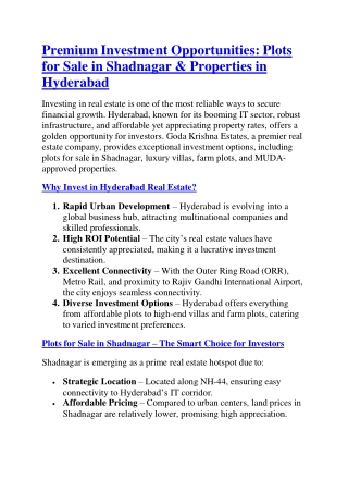 Farm Plots For Sale | Muda Approved Plots