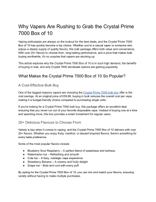 Crystal Prime 7000