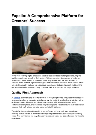 Fapello_ A Comprehensive Platform for Creators' Success