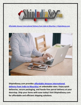 Affordable Amazon International Delivery from India to Mauritius