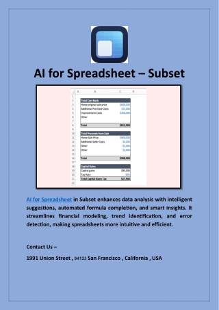 AI for spreadsheet