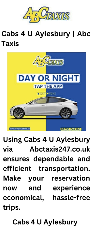 Cabs 4 U Aylesbury  Abc Taxis