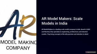 Expert Scale Model Makers in India – AR Model Makers