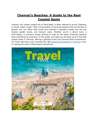 Chennai’s Beaches: A Guide to the Best Coastal Spots