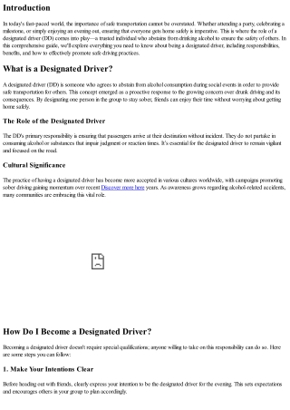 Ensuring Safety as a Trusted Designated Driver