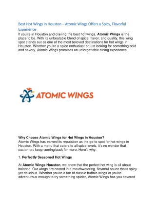 Best Hot Wings in Houston