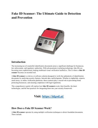 Buy FakeID Scanner