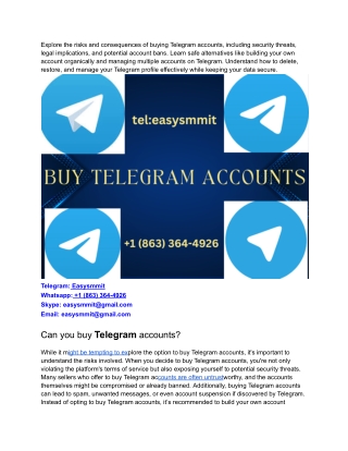 Best Sites To Buy Telegram Accounts In This Year 2025-26
