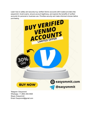 Top 17 Sites To Buy Verified venmo Account In This Year 2025-26