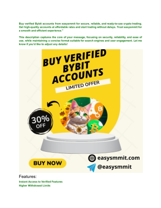 Buy Verified Bybit Accounts