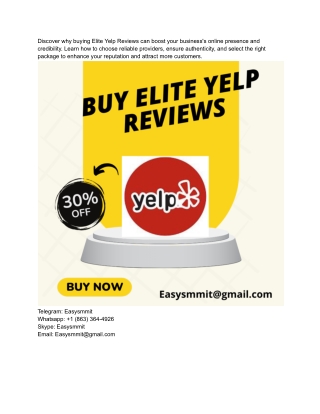 Buy Elite Yelp Reviews