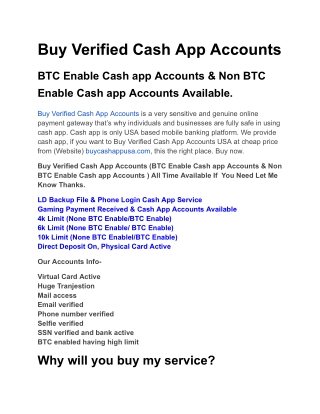 Buy Verified Cash App Accounts