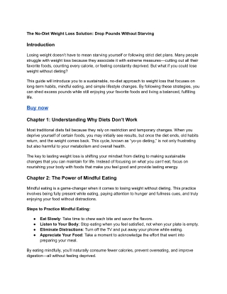 The No-Diet Weight Loss Solution_ Drop Pounds Without Starving