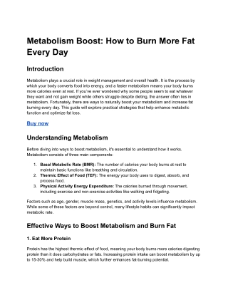 Metabolism Boost_ How to Burn More Fat Every Day