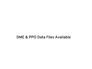DME Data Files Available