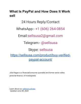 What Is PayPal and How Does It Work sell