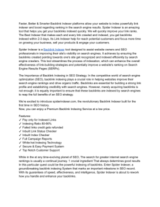 httpsspiderindexercom