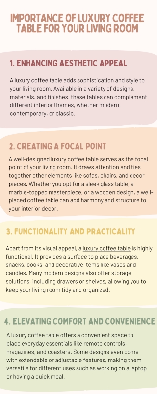Importance of Luxury Coffee Table for Your Living Room