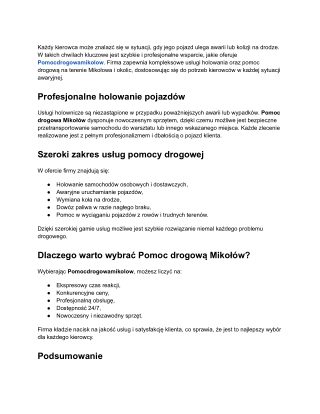 Pomoc drogowa Mikołów – Szybka i profesjonalna pomoc na drodze