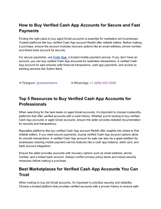 How to Buy Verified Cash App Accounts for Secure and Fast Payments