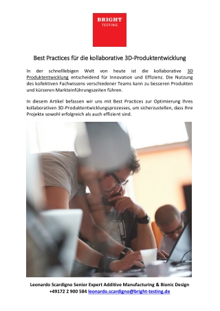 Best Practices für die kollaborative 3D-Produktentwicklung