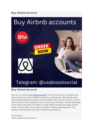 Buy Airbnb accounts