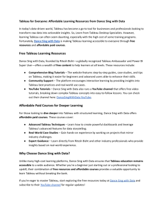 Tableau for Everyone_ Affordable Learning Resources from Dance Sing with Data