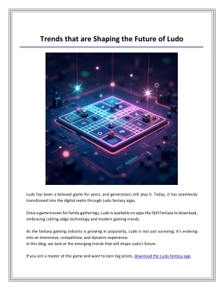 Trends that are Shaping the Future of Ludo