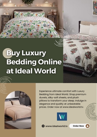 Buy Luxury Bedding Online at Ideal World - www.idealworld.tv