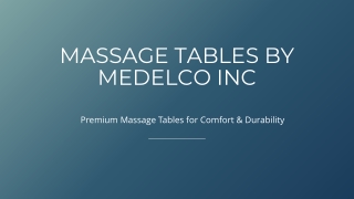 Massage Tables by Medelco Inc