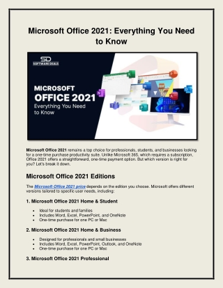 Microsoft Office 2021: Everything You Need to Know